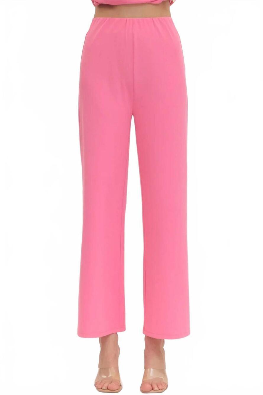 NEW ENTRO chateau high-waisted wide leg pants in pink